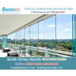 Vách Ngăn Kính Di Động Ngoài Trời Không Khung